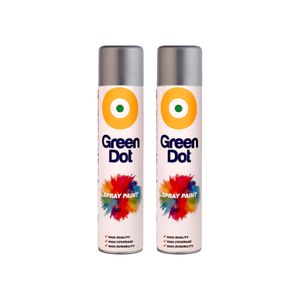 اسپری رنگ نقره ای گرین دات مدل tw حجم 250 میلی لیتر  مجموعه 2 عددی